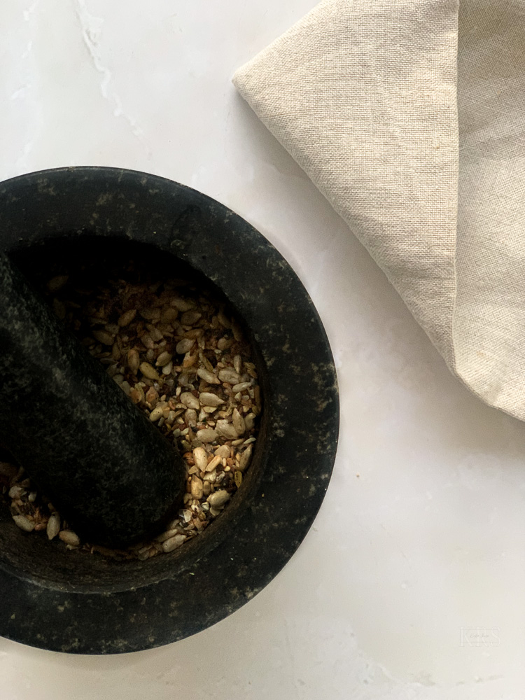 Mortar and Pestle homemade Dukka